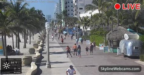 Live Hollywood Beach Broadwalk Webcam, FL, USA